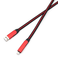 Câble de charge micro USB type C 6 en 1, 1 m, multi-ports USB, tressé en nylon, USB 3A, pour cadeaux promotionnels