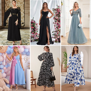 Ventes en gros de robes décontractées imprimées d'occasion, lots mixtes en gros, expédition aléatoire - Product Image 5