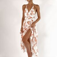 Hot Bangkok Kleid Lieferant Bestidos De Mujer Rojo Floreado Largo