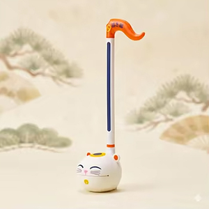 Jouet Otamatone Chat Porte-Bonheur avec Détails Dorés, Instrument de Musique Manuel pour Enfants et Adultes - Product Image 1