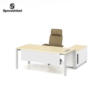 Bureau de direction SpaceUnited, structure métallique, bureau d'ordinateur pour manager, poste de travail ergonomique pour le personnel de bureau