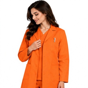 Blouse de laboratoire blanche professionnelle pour médecins, unisexe, respirante, en coton et polyester, uniforme d'hôpital, manches longues, uniforme médical, vente en gros - Product Image 1