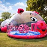Aire de jeux gonflable transparente sur mesure pour enfants, dôme gonflable transparent avec fosse à balles pour événements et parcs d'attractions