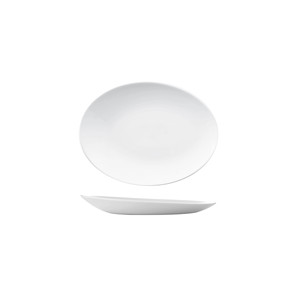 Plateau de service ovale 34,6 × 26,3 cm H 5 cm en céramique blanche Churchill Whor14 - Product Image 1