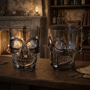 Jarra de Plástico con Forma de Calavera de 20oz, Estilo Gótico Oscuro, Temática de Terror, Diseño de Esqueleto Espeluznante - Product Image 6