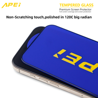 Protection d'écran en verre trempé APEI 2.5D pleine couverture de haute qualité pour iPhone 17 16 18 Pro Max/Duo – Accessoire de téléphone portable