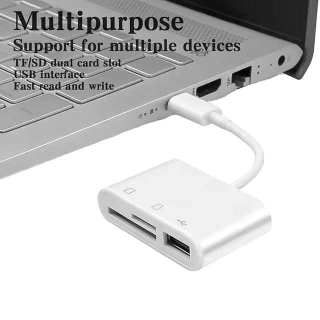 Type-c Sd Card Reader 3 in 1 Usb Type C Usb Otg Card Reader Adapter for Mirco Tf Sd Memory Card Reader