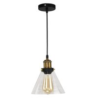 Lampe suspendue industrielle en verre au design nordique vintage, ampoules E26/E27, luminaire décoratif d'intérieur, idéal pour la cuisine