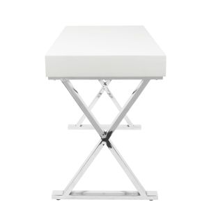 Bureau d'ordinateur blanc contemporain LumiSource DB Lustre - Product Image 2