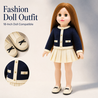 Poupée en peluche personnalisée de 18 pouces avec corps en tissu - Jouet rembourré doux et tendance