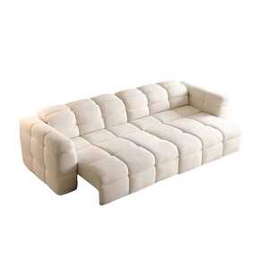 Luxuriöses Creme-Stil Sofa Cloud Marshmallow mit Verstellbarer Kopfstütze, Ausziehbares Schlafsofa für Wohnzimmer - Product Image 3