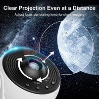 Proyector de Planetario LED Recargable por USB, Silencioso, con Luz Nocturna para Niños, Cuarto de Bebé y Sala de Juegos, con Temporizador de Apagado Automático