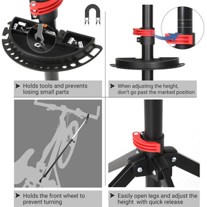 Songmicrós-soporte profesional plegable de acero para reparación de bicicletas - Product Image 4