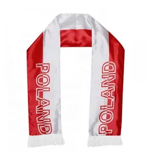 WM 2022 Poland cheap polyester scarf polish satin scarf