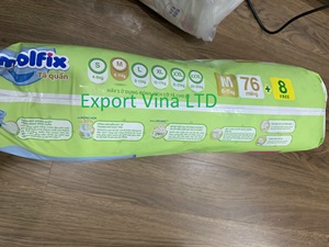 {Export Vina Ltd} Pantalones de pañales Molfix Talla M 76 Pantalones Embalaje en caja Hecho en Vietnam - Product Image 3