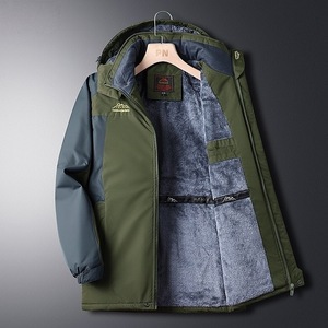 Giacca Bomber ROMON di Alta Gamma per <span class=keywords><strong>Uomo</strong></span>, Primavera Autunno Inverno, Foderata in Pile, Calda Imbottitura in Cotone, Streetwear con Motivo a Cuori, <span class=keywords><strong>Cappotto</strong></span> da Papà - Product Image 4