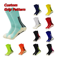 Chaussettes de football antidérapantes professionnelles pour hommes, avec logo personnalisé, pour le sport et le football