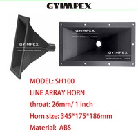 Trompe de diffusion ABS 345*175*186mm, gaine d'ondes pour haut-parleur aigus de type line array, avec goulot de 1 pouce
