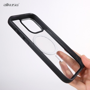 Coques de téléphone transparentes en époxy pailleté pour impression UV, coque de téléphone transparente magnétique en TPU mat pour iPhone 16 15 14 13 Pro Max - Product Image 4