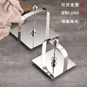 ที่ใส่กระดาษเช็ดปากสแตนเลสทรงสี่เหลี่ยม ดีไซน์ทันสมัย ทนทาน ใช้สำหรับวางบนโต๊ะ สำหรับโรงแรม ร้านอาหาร งานปาร์ตี้ - Product Image 5