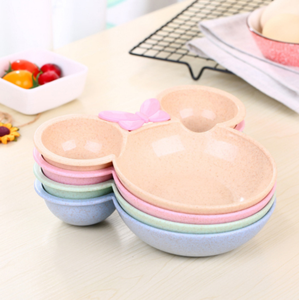 Bol écologique blé <span class=keywords><strong>Mickey</strong></span> enfants, bol de fruits dessin animé paille, vaisselle de table créative, cadeaux pour bébé, <span class=keywords><strong>assiette</strong></span> amusant, 1 pièce - Product Image 3