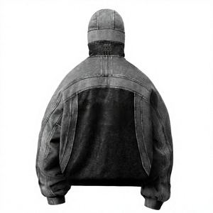 2026 OEM/ODM High Quality Custom logo <b>Jumper</b> Men <b>Pullover</b> Heavy Cotton Sweatshirt Oversized Acid Wash Ninja Hoodie for Men - Product Image 2