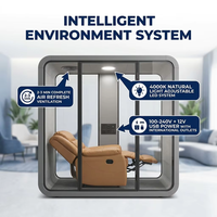 Capsule de sommeil intelligente moderne pour aéroport, insonorisée 35 dB, avec purificateur d'air écologique, idéale pour les salons de terminal et les zones de transit
