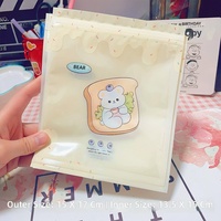 Sacs de rangement hermétiques refermables à fermeture éclair avec motif de lapin de dessin animé mignon XS pour les collations, les bonbons, les pochettes, les matériaux composites, les cadeaux, l'artisanat