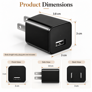 Cámara USB WiFi HD 1080P con Enchufe Estadounidense, Visualización Remota, Detección de Movimiento, Compatible con Tarjeta Micro SD de 128GB - Product Image 3