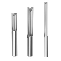 Fresa recta de carburo de 2 filos con vástago de 6 mm para madera, para fresado CNC