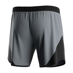 Pantalones Cortos Deportivos Básicos de Corte Curvo para Hombre, para Gimnasio, Fitness, Entrenamiento, Spandex/Poliéster, Cintura Baja - Product Image 4