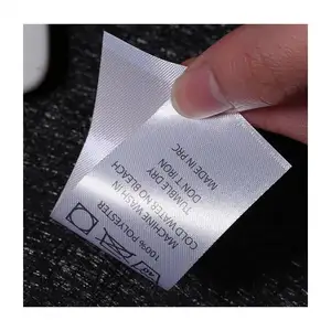 Custom Label Custom Barcode Printing Washing Label For Baby Clothing