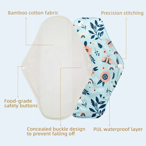 Coussinets menstruels féminins OEM Coussinets en tissu pour menstruations Coussinets menstruels réutilisables Serviette hygiénique biologique - Product Image 4