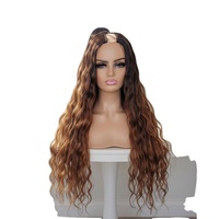 Perruque V-part pas chère, perruque U-part blonde, sans colle, sans lissage, cheveux humains sans colle pour femmes noires, 150% 180% 250%