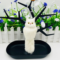 Mignon renard Rex lapin fourrure pendentif lapin cheveux porte-clés voiture accessoires paquet peluche pendentif porte-clés
