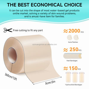 แผ่นปิดแผลไฮโดรคอลลอยด์ทางการแพทย์สำหรับรักษาสิว ซิลิโคนใสแบบม้วน ป้องกันผิว ตัดแต่งได้ แผ่นปิดแผลเทียม - Product Image 3