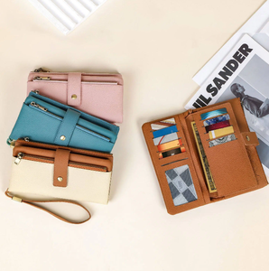 RFID Blocking Anti-theft Women's Wallets Card Holder Multi-functional Trifold Short Money Clips Retro Large Capacity Coin <b>Purses</b> - Product Image 6