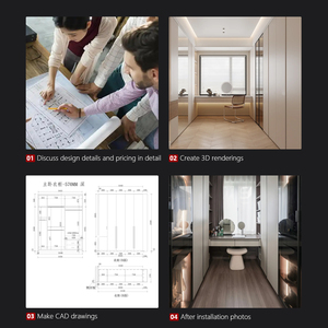 <span class=keywords><strong>Tocador</strong></span> Personalizado de 4 Cajones con Gran Capacidad de Almacenamiento, Fabricado en <span class=keywords><strong>MDF</strong></span>, con Luz LED de 3 Colores y Espejo Desmontable para Dormitorio - Product Image 4