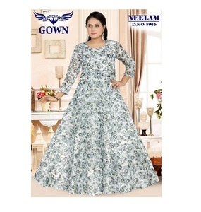 Modern Designer Women's Floor-Length Party Gown <strong>Latest</strong> Washable <strong>Wedding</strong> <strong>Dress</strong> with OEM Dupatta Bulk Exported <strong>Pattern</strong> Suit - Product Image 1