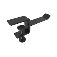 Support de casque à pince en métal avec revêtement noir personnalisé pour bureau