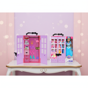 Deluxe <b>Vinyl</b> Princess Doll Shoe Necklace Purse Kit Blow-Molded Structure Window-<b>Box</b> Packed - Product Image 1