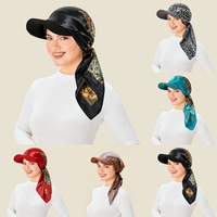 Zifeng OEM Nouveau chapeau imprimé européen et américain avec visière triangulaire et foulard en satin imprimé