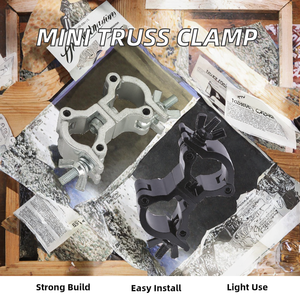 ตัวหนีบโครงอลูมิเนียมอัลลอยด์ขนาดเล็ก 0.8 นิ้ว (19-23 มม.) สำหรับท่อแบบเบา ตัวหนีบแบบหมุน รับน้ำหนักได้ 60 กก. สำหรับอุปกรณ์เวที - Product Image 6