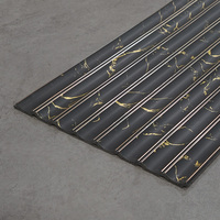 Grille de luxe personnalisée PS panneau mural pour appartement bureau décoration intérieure écologique en plastique bois persienne style