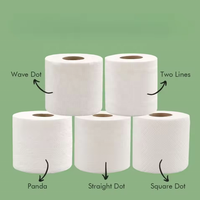 Tisu Toilet Cetak Warna, Embos, Lembut, Tahan Basah, Sekali Pakai, Dekoratif untuk Rumah dan Hotel