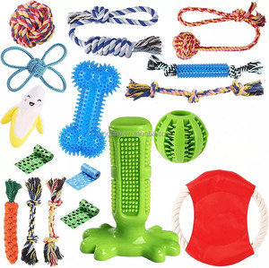 Kingtale Perlengkapan Hewan Peliharaan Mainan Kunyah Anjing Anak Anjing 18 Buah Mainan Kunyah untuk Anak Anjing yang Sedang Tumbuh Gigi dengan Mainan Anjing Aksesoris Hewan Peliharaan dari Perlengkapan Hewan Peliharaan - Product Image 1