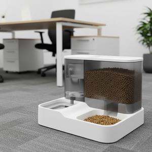 Distributeur automatique de nourriture et d'eau pour animaux de compagnie, double bol de grande capacité, mangeoire standard translucide - Product Image 5