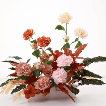 Queyiyi long branch rose many heads peony 3 head broken flower petals peony  soft home decoration