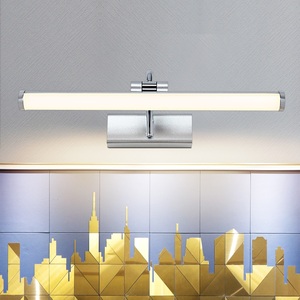 Adjustable Bedside Lamp For Artwork Painting Home Decor Villa Led <b>Mirror</b> Picture Wall Light Silver Picture Art Lighting - Product Image 2