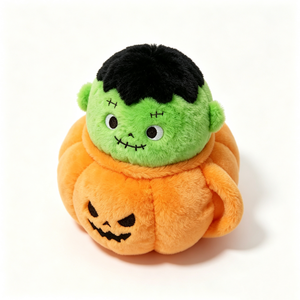 Peluche personalizado de monstruo de Halloween, peluche de Jack-o'-lantern Frankenstein, lindo peluche de monstruo, peluche de calabaza Frankenstein - Product Image 2